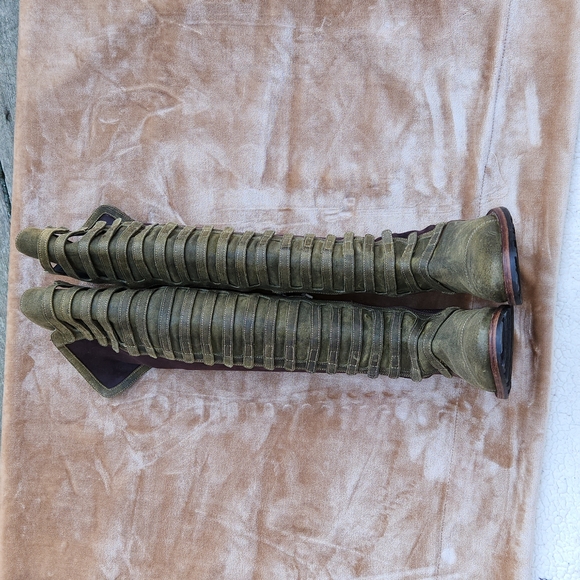 Vero Cuoio knee high suede tall boots Areaforte sz 36 - Picture 5 of 10